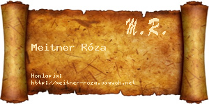 Meitner Róza névjegykártya